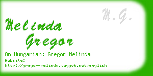 melinda gregor business card